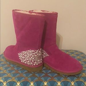 Never worn Girls Ugg boots (Customized w/ pearls)